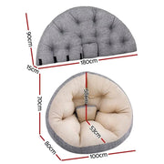 SportZone.co.nz Furniture > Bar Stools & Chairs > Arm Chairs & Recliners Artiss Floor Lounge Sofa Bed Chair Foldable Washable Beige Artiss Floor Lounge Sofa Bed Chair Foldable Washable Beige