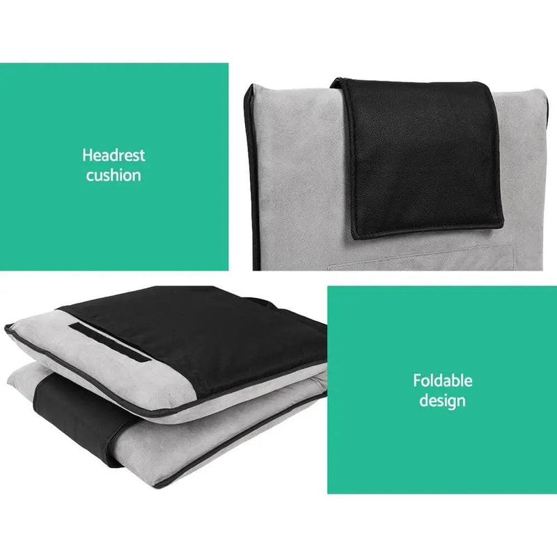 SportZone.co.nz Furniture > Living Room Artiss Floor Lounge Sofa Bed Couch Recliner Chair Folding Chair Cushion Grey Artiss Floor Lounge Sofa Bed Couch Recliner Chair Folding Chair Cushion Grey