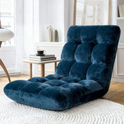 SportZone.co.nz Furniture > Bar Stools & Chairs > Arm Chairs & Recliners Artiss Floor Lounge Sofa Bed Flannel Fabric Navy Artiss Floor Lounge Sofa Bed Flannel Fabric Navy