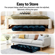 SportZone.co.nz Furniture > Bar Stools & Chairs > Arm Chairs & Recliners Artiss Floor Lounge Sofa Bed Flannel Fabric Navy Artiss Floor Lounge Sofa Bed Flannel Fabric Navy