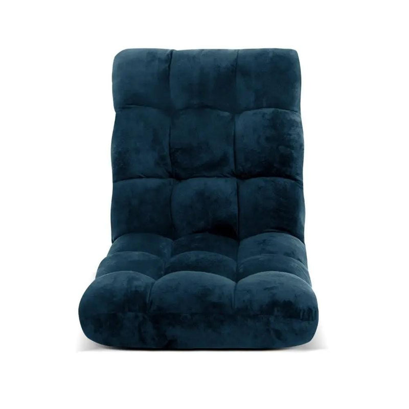 SportZone.co.nz Furniture > Bar Stools & Chairs > Arm Chairs & Recliners Artiss Floor Lounge Sofa Bed Flannel Fabric Navy Artiss Floor Lounge Sofa Bed Flannel Fabric Navy