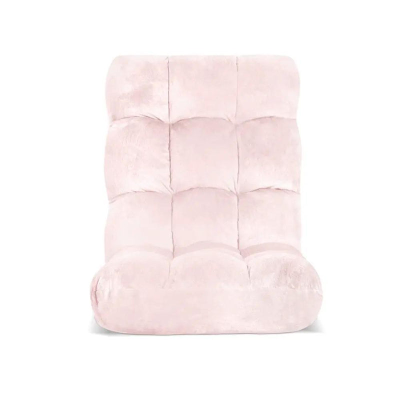 SportZone.co.nz Furniture > Bar Stools & Chairs > Arm Chairs & Recliners Artiss Floor Lounge Sofa Bed Flannel Fabric Pink Artiss Floor Lounge Sofa Bed Flannel Fabric Pink