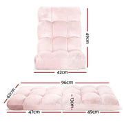 SportZone.co.nz Furniture > Bar Stools & Chairs > Arm Chairs & Recliners Artiss Floor Lounge Sofa Bed Flannel Fabric Pink Artiss Floor Lounge Sofa Bed Flannel Fabric Pink
