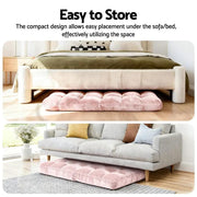 SportZone.co.nz Furniture > Bar Stools & Chairs > Arm Chairs & Recliners Artiss Floor Lounge Sofa Bed Flannel Fabric Pink Artiss Floor Lounge Sofa Bed Flannel Fabric Pink