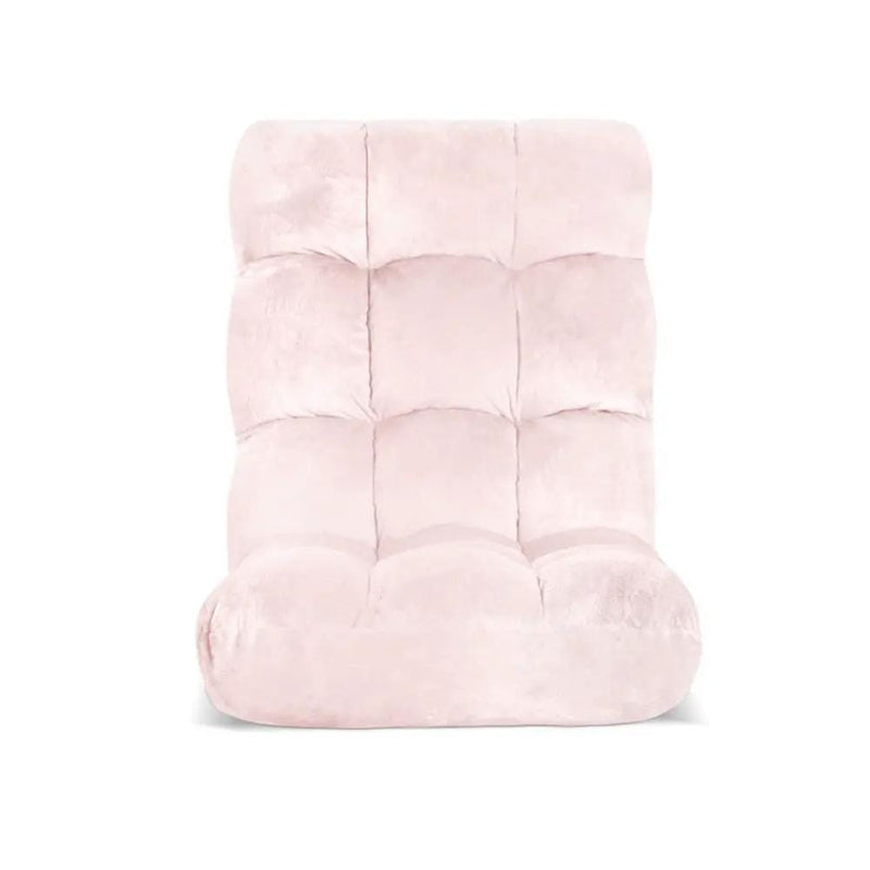 SportZone.co.nz Furniture > Bar Stools & Chairs > Arm Chairs & Recliners Artiss Floor Lounge Sofa Bed Flannel Fabric Pink Artiss Floor Lounge Sofa Bed Flannel Fabric Pink