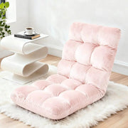 SportZone.co.nz Furniture > Bar Stools & Chairs > Arm Chairs & Recliners Artiss Floor Lounge Sofa Bed Flannel Fabric Pink Artiss Floor Lounge Sofa Bed Flannel Fabric Pink