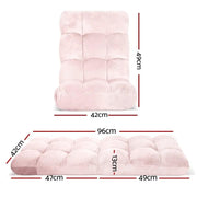 SportZone.co.nz Furniture > Bar Stools & Chairs > Arm Chairs & Recliners Artiss Floor Lounge Sofa Bed Flannel Fabric Pink Artiss Floor Lounge Sofa Bed Flannel Fabric Pink