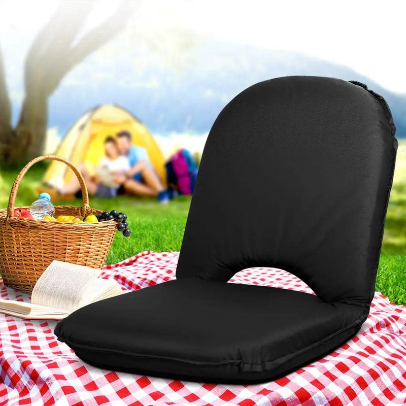 SportZone.co.nz Furniture > Bar Stools & Chairs > Massage Chairs Artiss Floor Lounge Sofa Camping Chair Black Artiss Floor Lounge Sofa Camping Chair Black