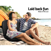 SportZone.co.nz Furniture > Bar Stools & Chairs > Massage Chairs Artiss Floor Lounge Sofa Camping Chair Black Artiss Floor Lounge Sofa Camping Chair Black