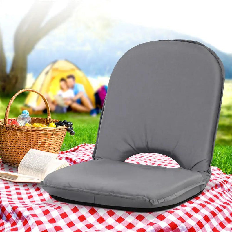 SportZone.co.nz Furniture > Bar Stools & Chairs > Arm Chairs & Recliners Artiss Floor Lounge Sofa Camping Chair Grey Artiss Floor Lounge Sofa Camping Chair Grey