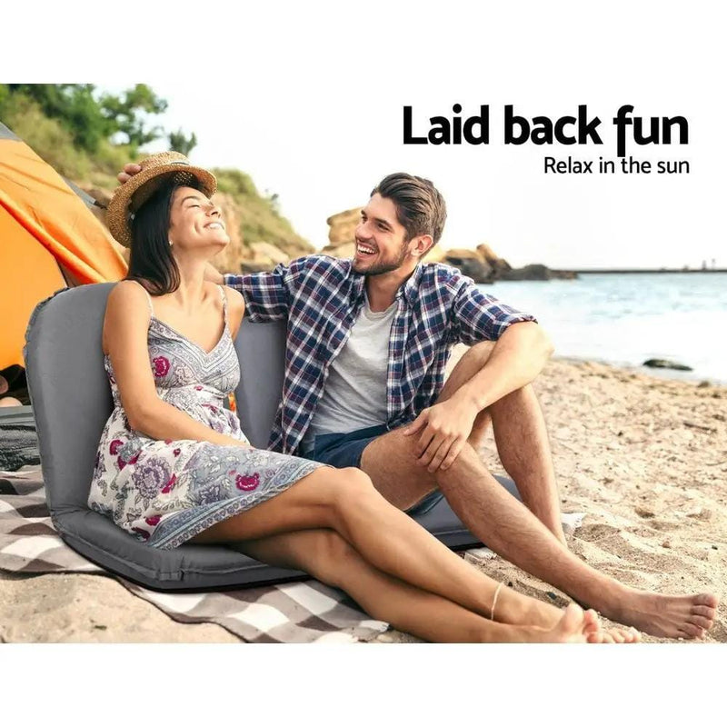 SportZone.co.nz Furniture > Bar Stools & Chairs > Arm Chairs & Recliners Artiss Floor Lounge Sofa Camping Chair Grey Artiss Floor Lounge Sofa Camping Chair Grey