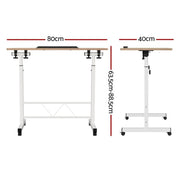 SportZone.co.nz Furniture > Office > Desks Artiss Laptop Desk Table Adjustable 80CM Light Wood Artiss Laptop Desk Table Adjustable 80CM Light Wood