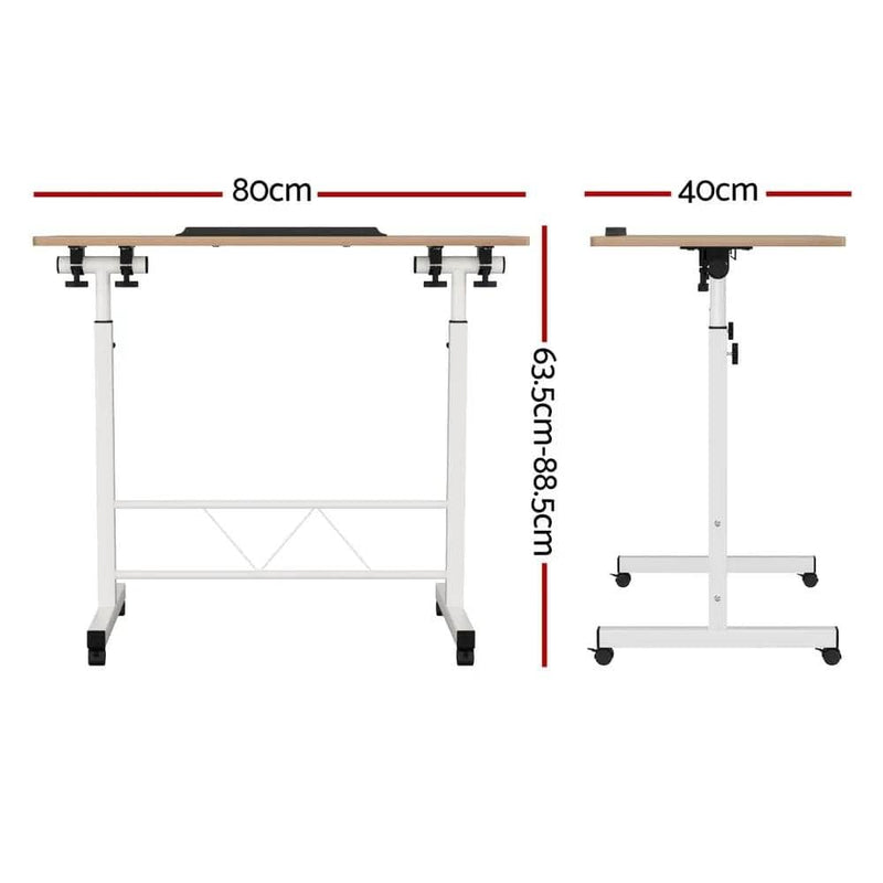 SportZone.co.nz Furniture > Office > Desks Artiss Laptop Desk Table Adjustable 80CM Light Wood Artiss Laptop Desk Table Adjustable 80CM Light Wood
