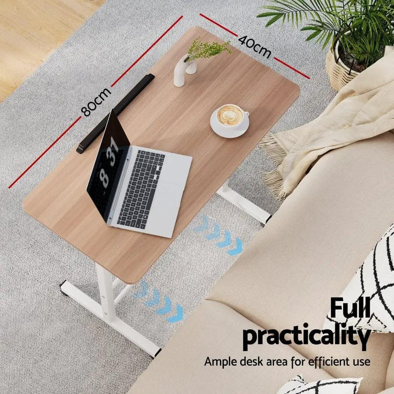 SportZone.co.nz Furniture > Office > Desks Artiss Laptop Desk Table Adjustable 80CM Light Wood Artiss Laptop Desk Table Adjustable 80CM Light Wood