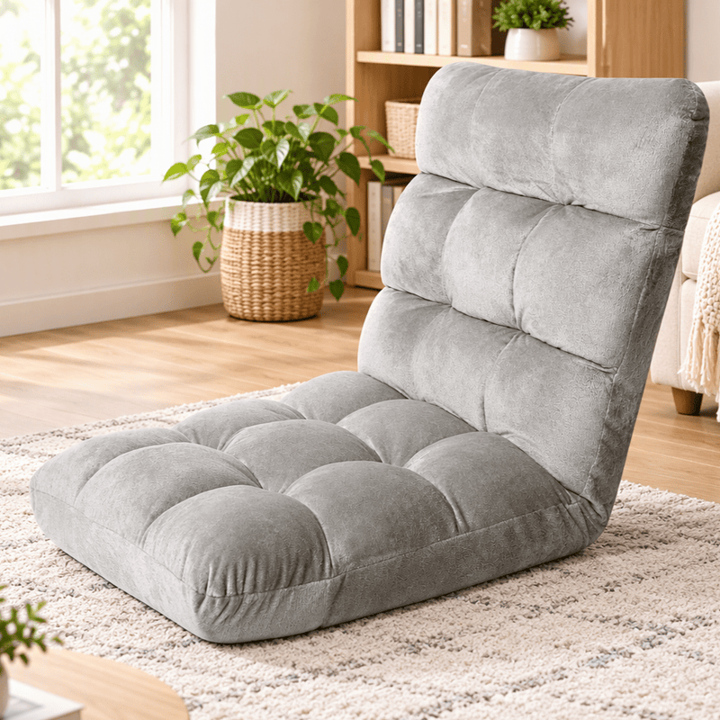 SportZone.co.nz Furniture > Bar Stools & Chairs > Arm Chairs & Recliners Artiss Lounge Sofa Bed Flannel Fabric Grey Artiss Lounge Sofa Bed Flannel Fabric Grey