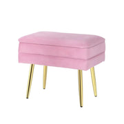 SportZone.co.nz Furniture > Living Room Artiss Ottoman Storage Foot Stool Vanity Velvet Pink Artiss Ottoman Storage Foot Stool Vanity Velvet Pink
