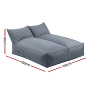 SportZone.co.nz Furniture > Sofas > Sofa Accessories Artiss Outdoor Bean Bag Chair Cover (No Filler) 2 Seater Beanbag Lounge Sofacover Adults Splash-Proof Large Bean Bag Cover for Patio Poolside Relaxing Indoor, Grey Artiss Outdoor Bean Bag Chair Cover (No Filler) 2 Seater Beanbag Lounge Sofacover Adults Splash-Proof Large Bean Bag Cover for Patio Poolside Relaxing Indoor, Grey