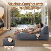 SportZone.co.nz Furniture > Sofas > Sofa Accessories Artiss Outdoor Bean Bag Chair Cover (No Filler) 2 Seater Beanbag Lounge Sofacover Adults Splash-Proof Large Bean Bag Cover for Patio Poolside Relaxing Indoor, Grey Artiss Outdoor Bean Bag Chair Cover (No Filler) 2 Seater Beanbag Lounge Sofacover Adults Splash-Proof Large Bean Bag Cover for Patio Poolside Relaxing Indoor, Grey