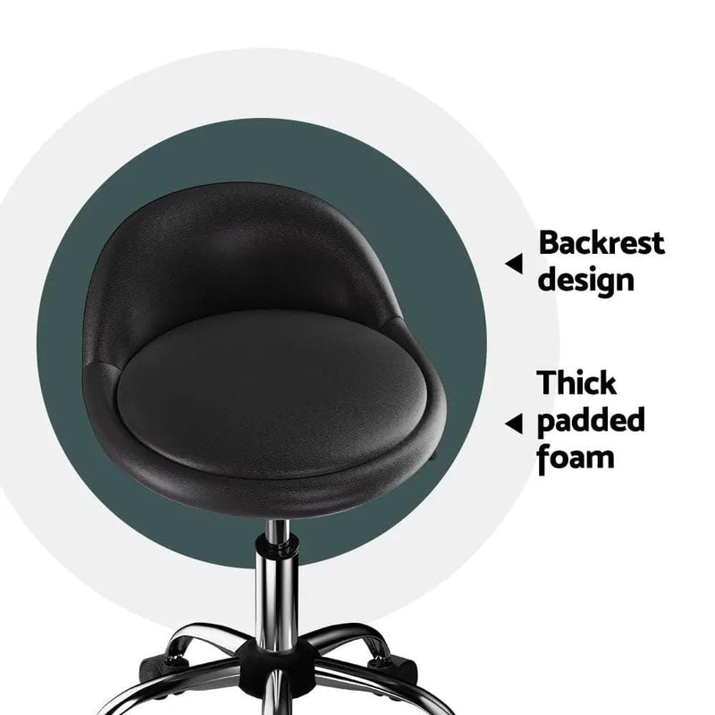 SportZone.co.nz Furniture > Bar Stools & Chairs Artiss Salon Stool Swivel Chair Backrest Chairs Artiss Salon Stool Swivel Chair Backrest Chairs