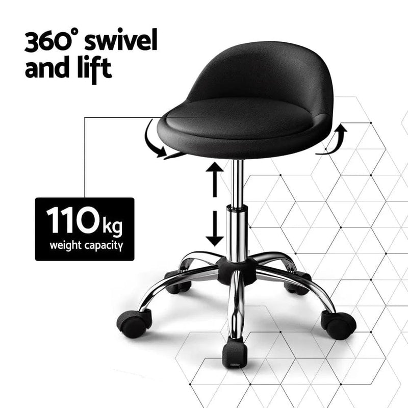 SportZone.co.nz Furniture > Bar Stools & Chairs Artiss Salon Stool Swivel Chair Backrest Chairs Artiss Salon Stool Swivel Chair Backrest Chairs