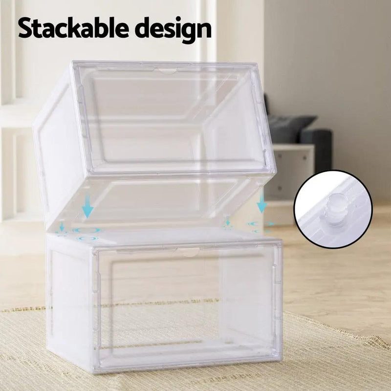 SportZone.co.nz Home & Garden > Storage Artiss Shoe Box DIY Set of 6 Stackable Magnetic Door Artiss Shoe Box DIY Set of 6 Stackable Magnetic Door