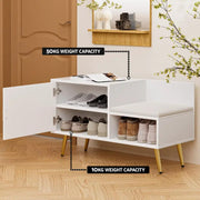SportZone.co.nz Furniture > Living Room > Shoe Storage Artiss Shoe Rack Cabinet Bench 6 Pairs White Artiss Shoe Rack Cabinet Bench 6 Pairs White