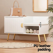 SportZone.co.nz Furniture > Living Room > Shoe Storage Artiss Shoe Rack Cabinet Bench 6 Pairs White Artiss Shoe Rack Cabinet Bench 6 Pairs White