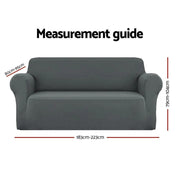 SportZone.co.nz Furniture > Sofas Artiss Sofa Cover Couch Covers 3 Seater Stretch Grey Artiss Sofa Cover Couch Covers 3 Seater Stretch Grey