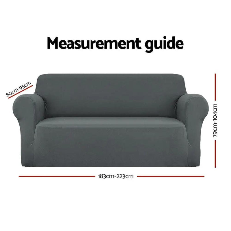 SportZone.co.nz Furniture > Sofas Artiss Sofa Cover Couch Covers 3 Seater Stretch Grey Artiss Sofa Cover Couch Covers 3 Seater Stretch Grey
