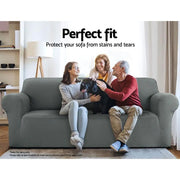 SportZone.co.nz Furniture > Sofas Artiss Sofa Cover Couch Covers 3 Seater Stretch Grey Artiss Sofa Cover Couch Covers 3 Seater Stretch Grey