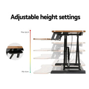 SportZone.co.nz Furniture > Office > Desks Artiss Standing Desk Riser Height Adjustable Rustic Brown 80CM Artiss Standing Desk Riser Height Adjustable Rustic Brown 80CM