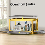 Artiss Storage Box Container Foldable Stackable 5 Sides Open Transparent 115L by SportZone.co.nz