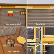 Artiss Storage Box Container Foldable Stackable 5 Sides Open Transparent 115L by SportZone.co.nz