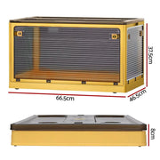 Artiss Storage Box Container Foldable Stackable 5 Sides Open Transparent 115L by SportZone.co.nz