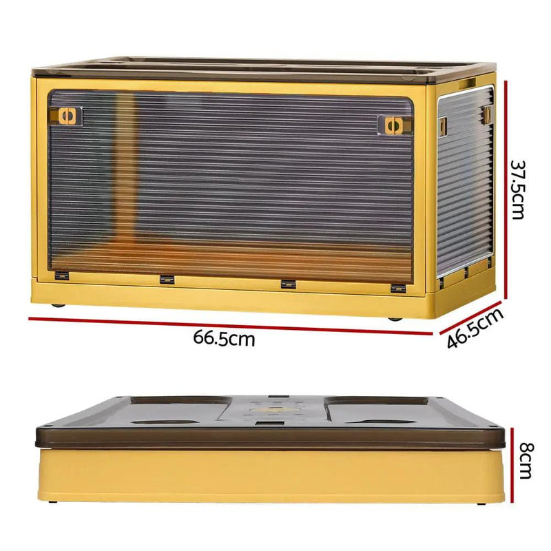 Artiss Storage Box Container Foldable Stackable 5 Sides Open Transparent 115L by SportZone.co.nz