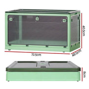 Artiss Storage Box Container Foldable Stackable 5 Sides Open Transparent 140L by SportZone.co.nz