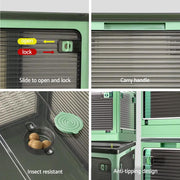 Artiss Storage Box Container Foldable Stackable 5 Sides Open Transparent 140L by SportZone.co.nz