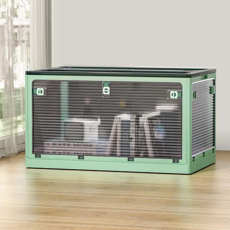 Artiss Storage Box Container Foldable Stackable 5 Sides Open Transparent 140L by SportZone.co.nz