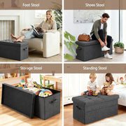 SportZone.co.nz Furniture > Living Room > Ottomans & Footstools Artiss Storage Ottoman Foot Stool Rest Foldable Artiss Storage Ottoman Foot Stool Rest Foldable