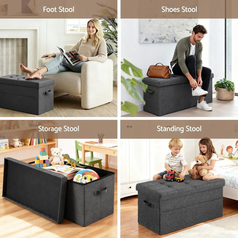 SportZone.co.nz Furniture > Living Room > Ottomans & Footstools Artiss Storage Ottoman Foot Stool Rest Foldable Artiss Storage Ottoman Foot Stool Rest Foldable