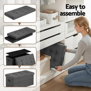 SportZone.co.nz Furniture > Living Room > Ottomans & Footstools Artiss Storage Ottoman Foot Stool Rest Foldable Artiss Storage Ottoman Foot Stool Rest Foldable