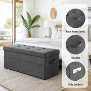 SportZone.co.nz Furniture > Living Room > Ottomans & Footstools Artiss Storage Ottoman Foot Stool Rest Foldable Artiss Storage Ottoman Foot Stool Rest Foldable
