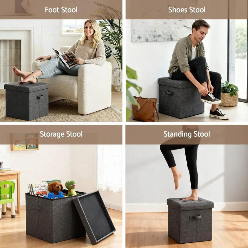 SportZone.co.nz Furniture > Living Room > Ottomans & Footstools Artiss Storage Ottoman Rest Foot Stool Foldable Artiss Storage Ottoman Rest Foot Stool Foldable
