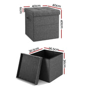 SportZone.co.nz Furniture > Living Room > Ottomans & Footstools Artiss Storage Ottoman Rest Foot Stool Foldable Artiss Storage Ottoman Rest Foot Stool Foldable