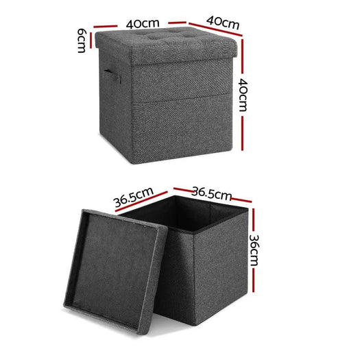 SportZone.co.nz Furniture > Living Room > Ottomans & Footstools Artiss Storage Ottoman Rest Foot Stool Foldable Artiss Storage Ottoman Rest Foot Stool Foldable