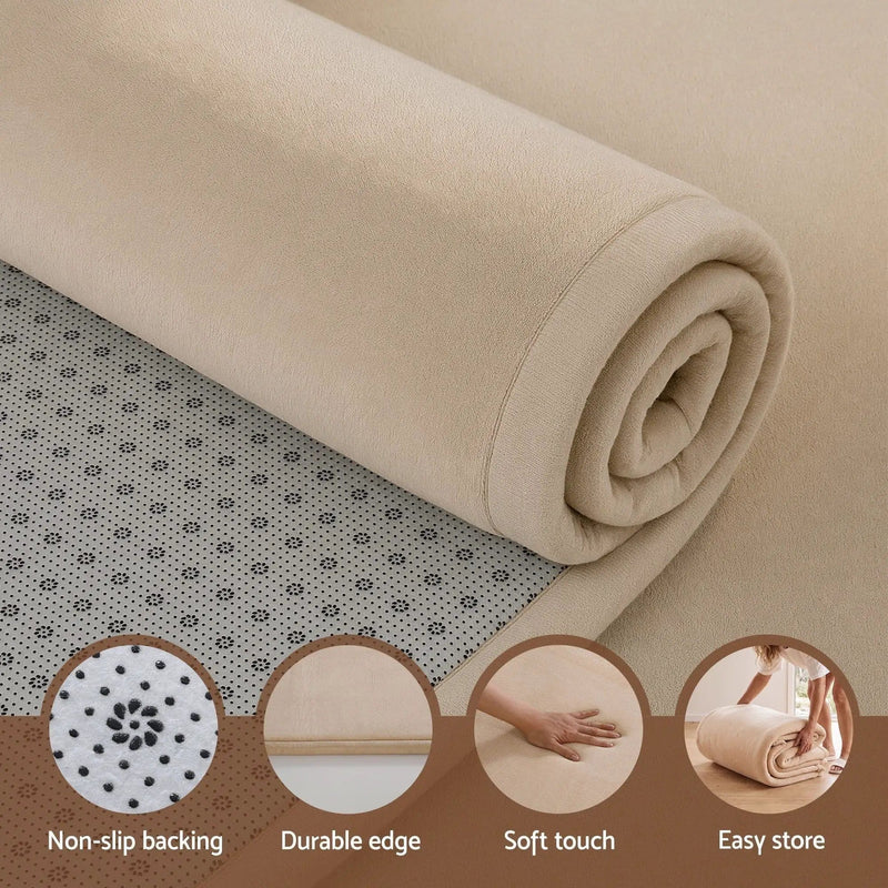 SportZone.co.nz Home & Garden > Rugs > Floor Rugs Artiss Tatami Mat Floor Mattress 3cm Thick Futon Mattresses Mellow Mat Rugs Living Room Beige Artiss Tatami Mat Floor Mattress 3cm Thick Futon Mattresses Mellow Mat Rugs Living Room Beige