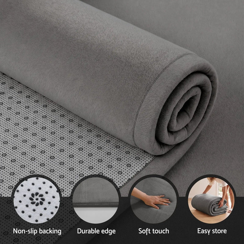 SportZone.co.nz Home & Garden > Rugs > Floor Rugs Artiss Tatami Mat Floor Mattress 3cm Thick Futon Mattresses Mellow Mat Rugs Living Room Grey Artiss Tatami Mat Floor Mattress 3cm Thick Futon Mattresses Mellow Mat Rugs Living Room Grey