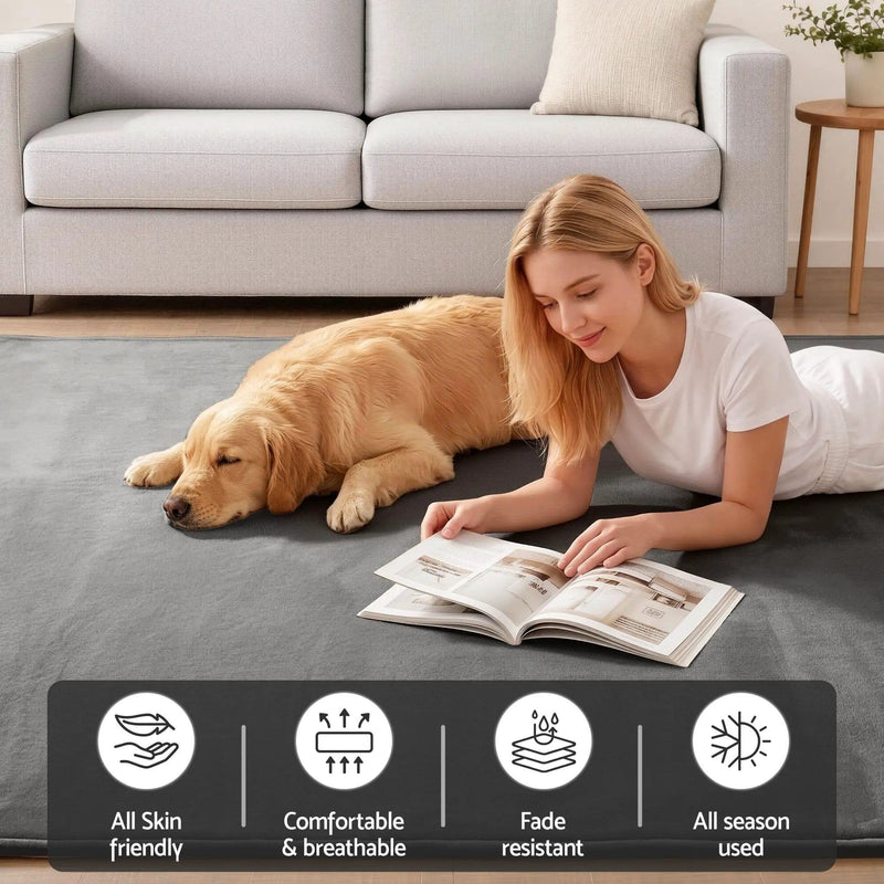 SportZone.co.nz Home & Garden > Rugs > Floor Rugs Artiss Tatami Mat Floor Mattress 3cm Thick Futon Mattresses Mellow Mat Rugs Living Room Grey Artiss Tatami Mat Floor Mattress 3cm Thick Futon Mattresses Mellow Mat Rugs Living Room Grey