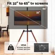 SportZone.co.nz Furniture > Living Room > TV Units Artiss TV Stand 32-65 inch LED LCD Screen Wooden Tripod Easel Height Adjustable Artiss TV Stand 32-65 inch LED LCD Screen Wooden Tripod Easel Height Adjustable