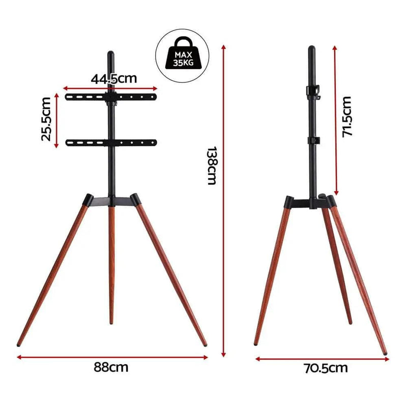 SportZone.co.nz Furniture > Living Room > TV Units Artiss TV Stand 32-65 inch LED LCD Screen Wooden Tripod Easel Height Adjustable Artiss TV Stand 32-65 inch LED LCD Screen Wooden Tripod Easel Height Adjustable